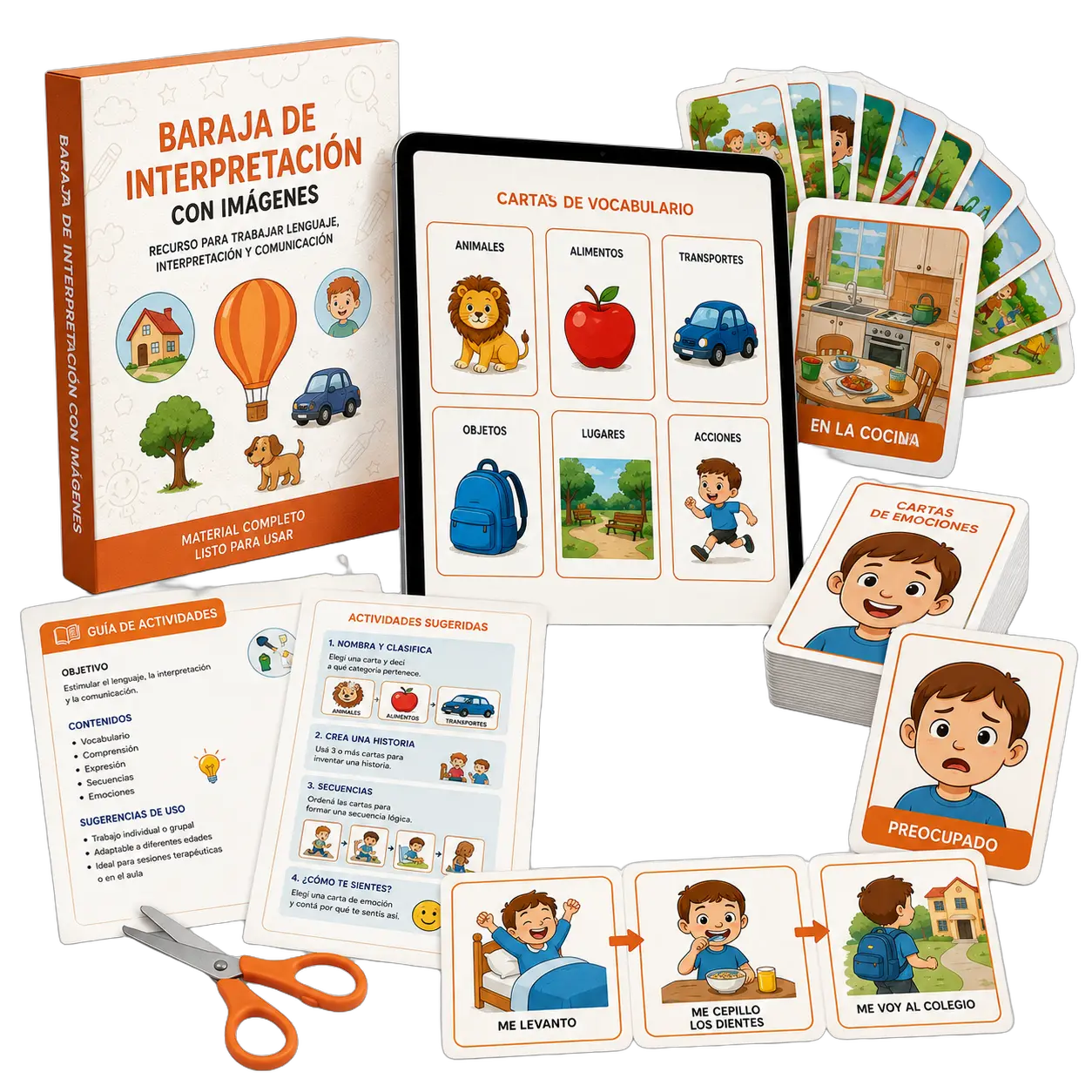 Baraja de Interpretación con Imágenes, recurso educativo