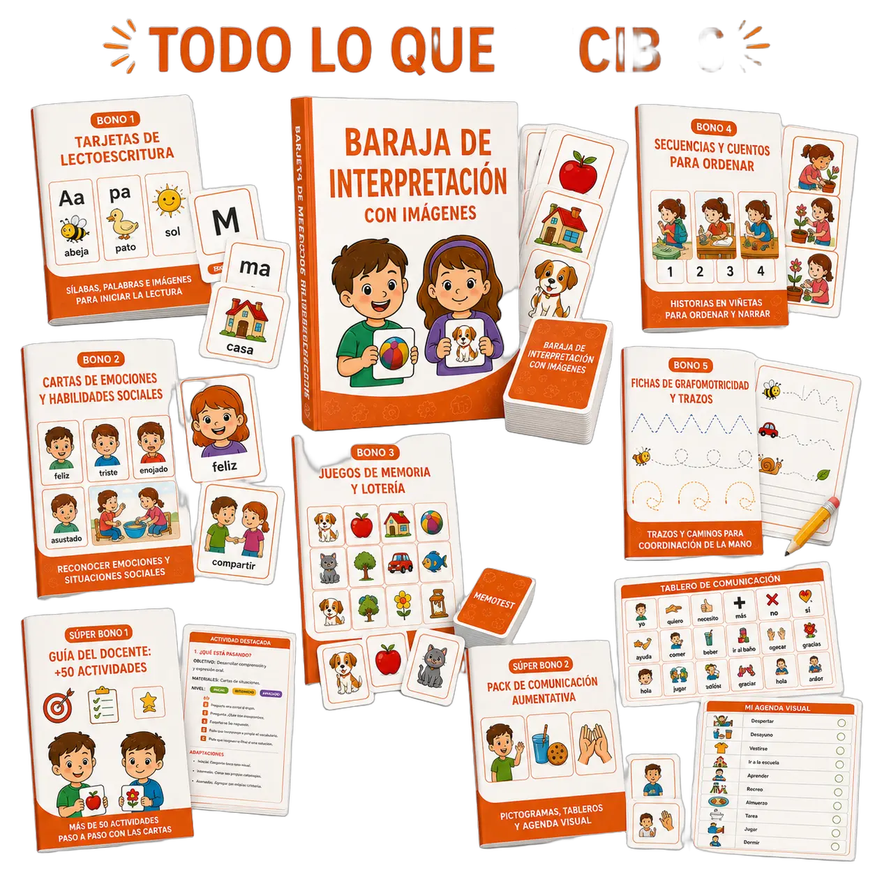 Baraja de Interpretación con Imágenes con todos los bonos
